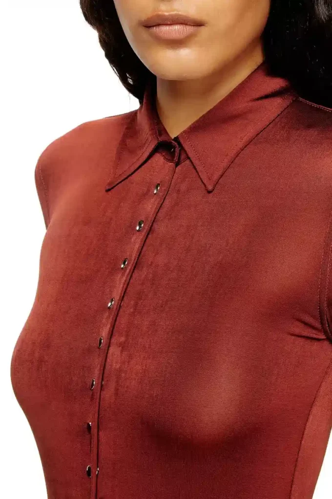 Mini-robe polo d-pol avec boutons sur le devant