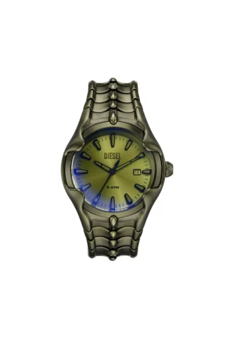 Montre dz2221 Vert Montre à trois aiguilles avec date en acier inoxydable vert