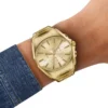 Montre dz4695 Montre D-Curve en acier inoxydable doré