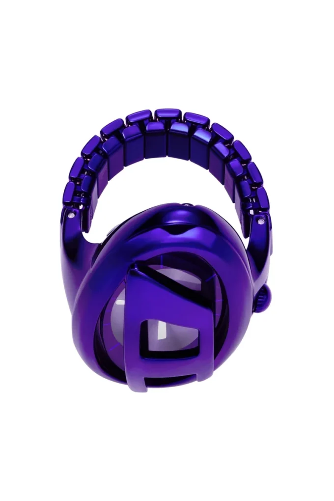 Montre dz5624 Montre bague D-Era en acier inoxydable violet
