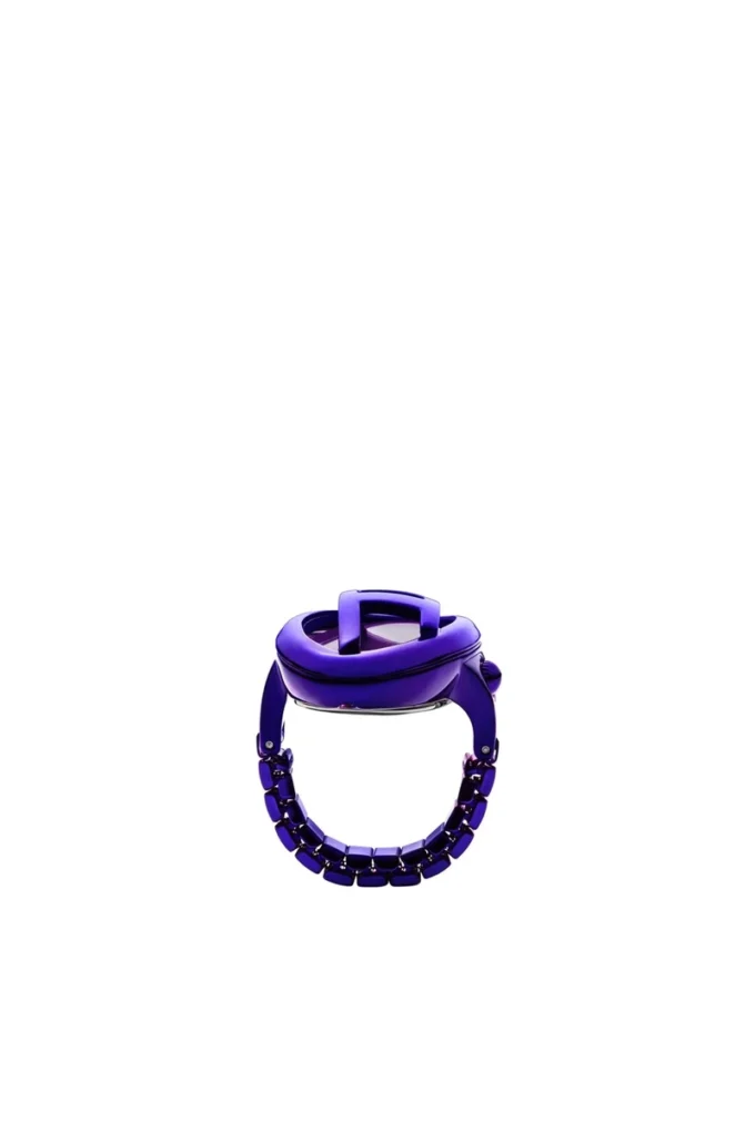 Montre dz5624 Montre bague D-Era en acier inoxydable violet