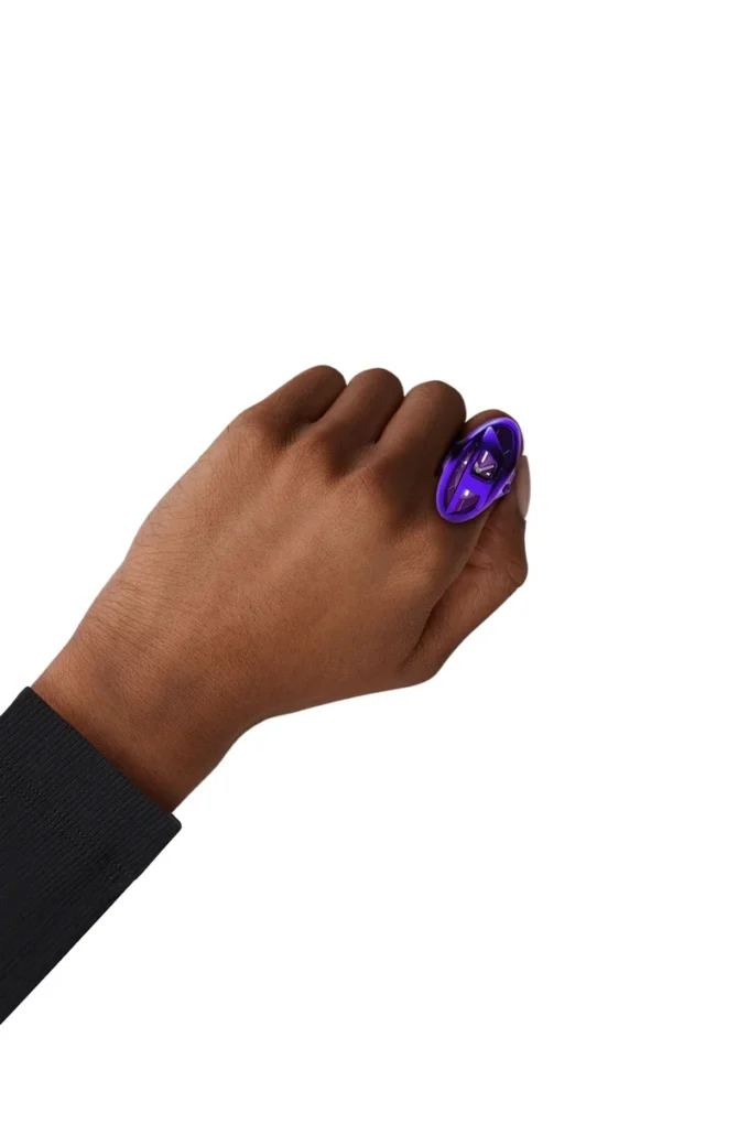 Montre dz5624 Montre bague D-Era en acier inoxydable violet
