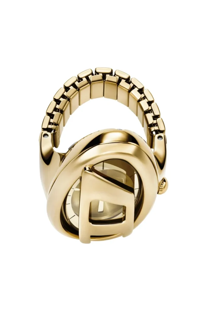 Montre dz5626 Montre bague D-Era en acier inoxydable doré