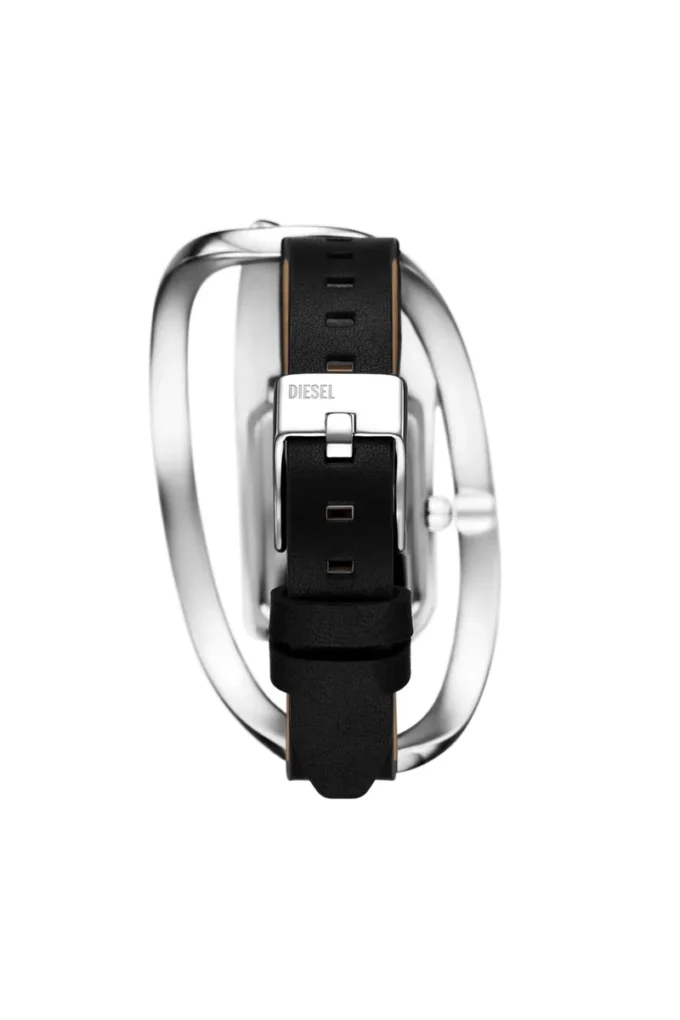 Montre dz5627 Montre Wrap-D en cuir noir