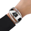 Montre dz5627 Montre Wrap-D en cuir noir