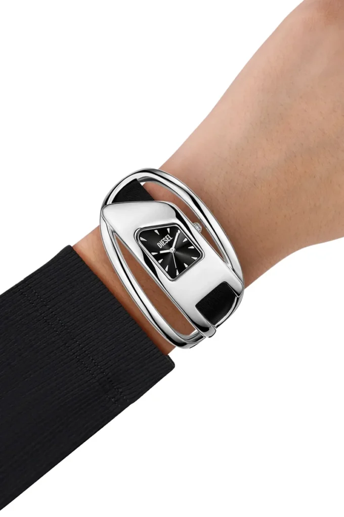 Montre dz5627 Montre Wrap-D en cuir noir