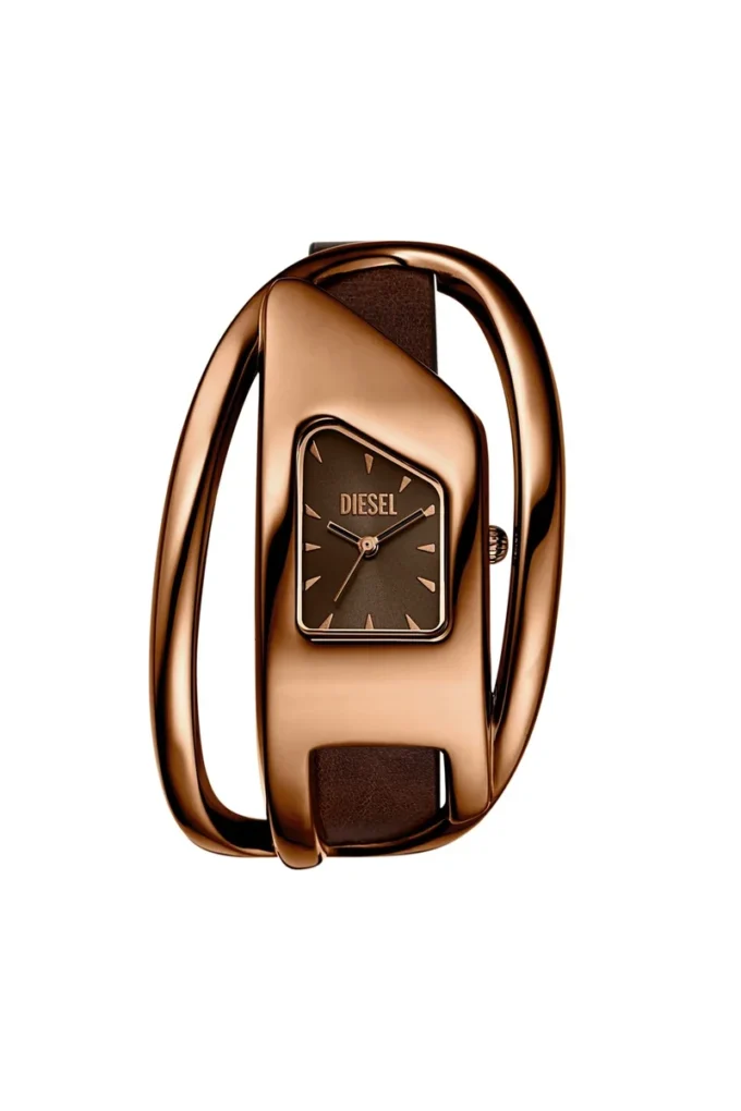 Montre dz5630 Montre Wrap-D en cuir marron