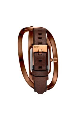 Montre dz5630 Montre Wrap-D en cuir marron