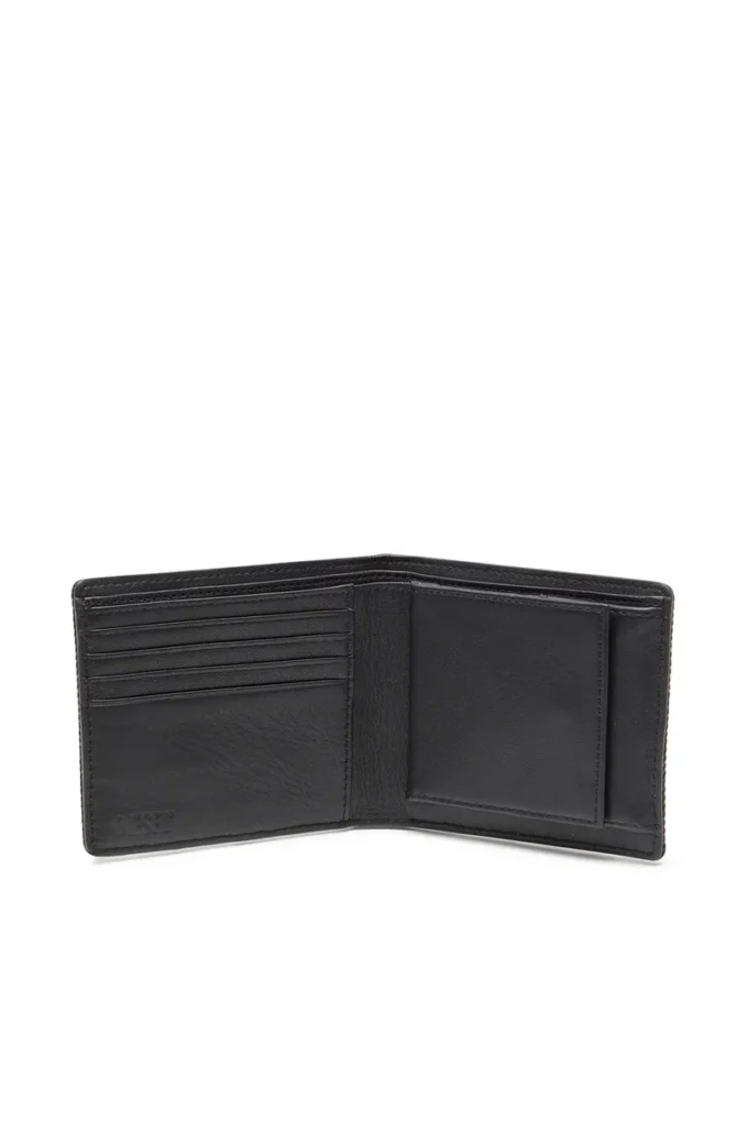 multi-pkts bi fold coin s 3d Portefeuille en denim avec logo
