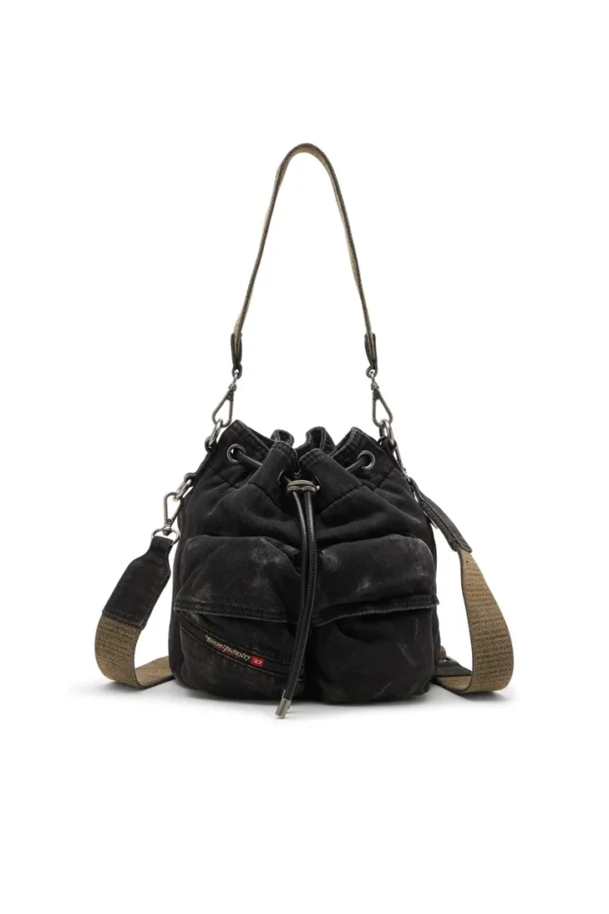 multi-pkts bucket x Sac seau Multi-Pkts-Multipocket en denim délavé