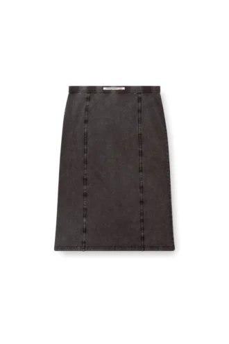 o-allegra Jupe midi effet denim
