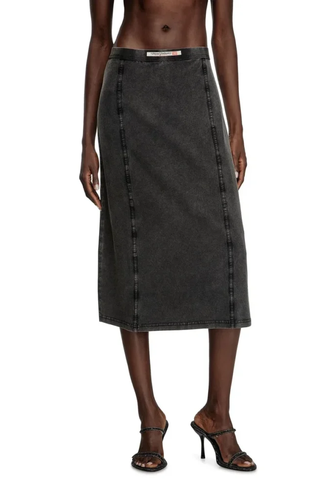 o-allegra Jupe midi effet denim