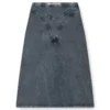 o-alline Jupe midi en jersey effet denim