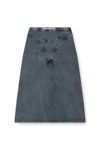 o-alline Jupe midi en jersey effet denim