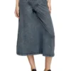 o-alline Jupe midi en jersey effet denim