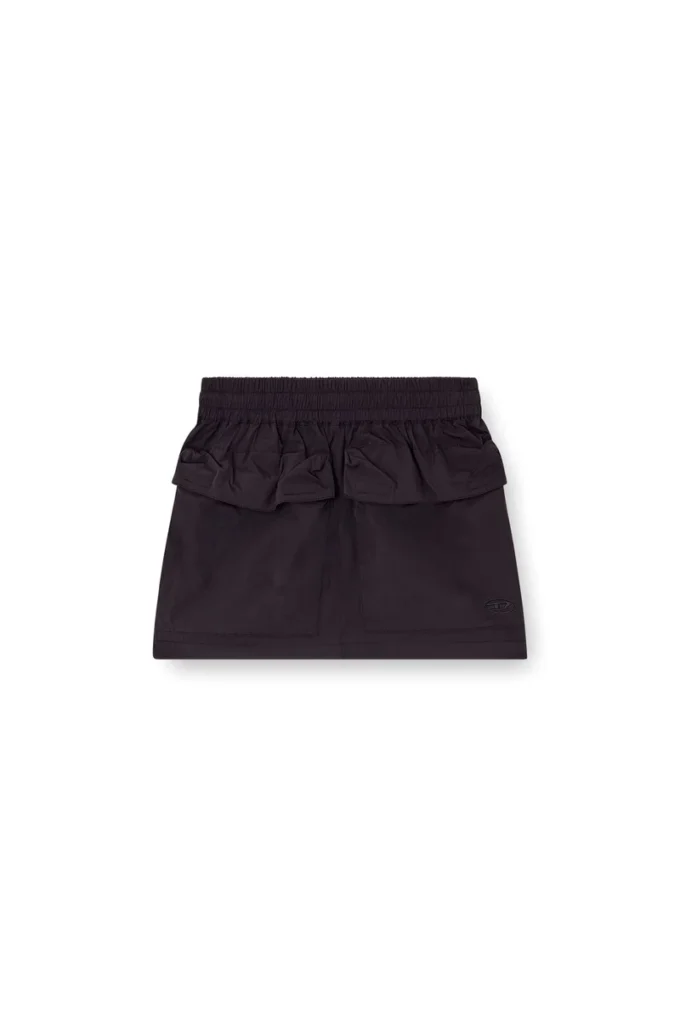 o-cean Mini-jupe froissée avec poches utilitaires