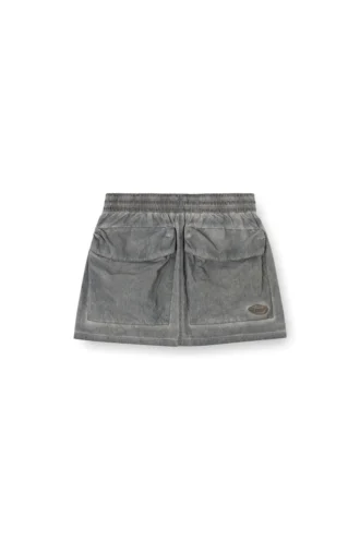 o-cean-s1 Mini-jupe en nylon avec grandes poches kangourou