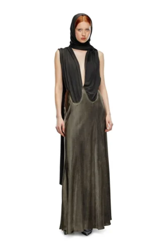 o-dyva Robe à empiècements foulard