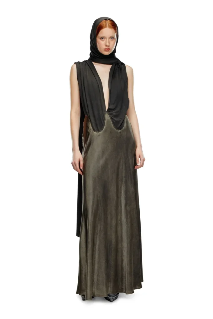 o-dyva Robe à empiècements foulard