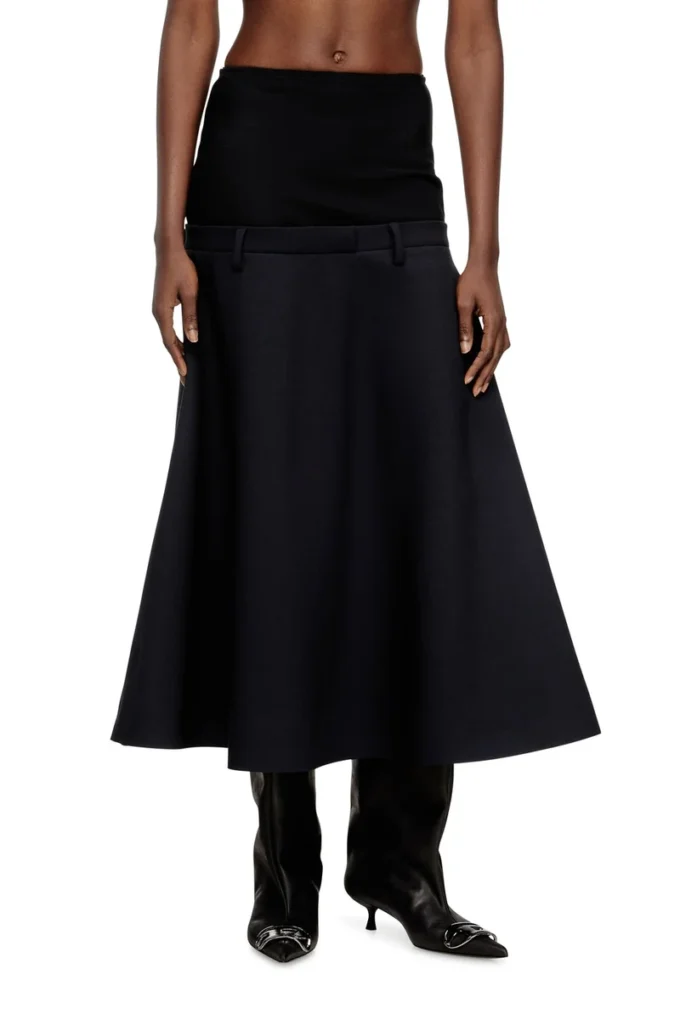 o-grace-bond Jupe taille basse en tissu néoprène contrecollé