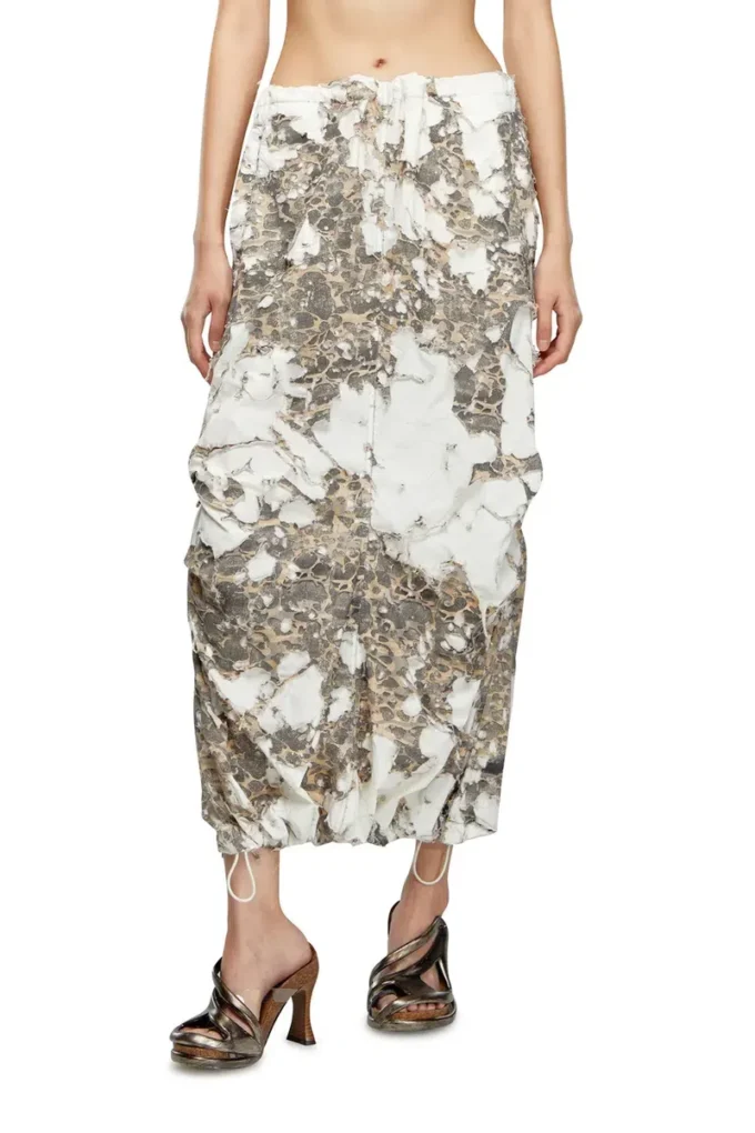 o-hockys Jupe longue avec couche camouflage déchirée