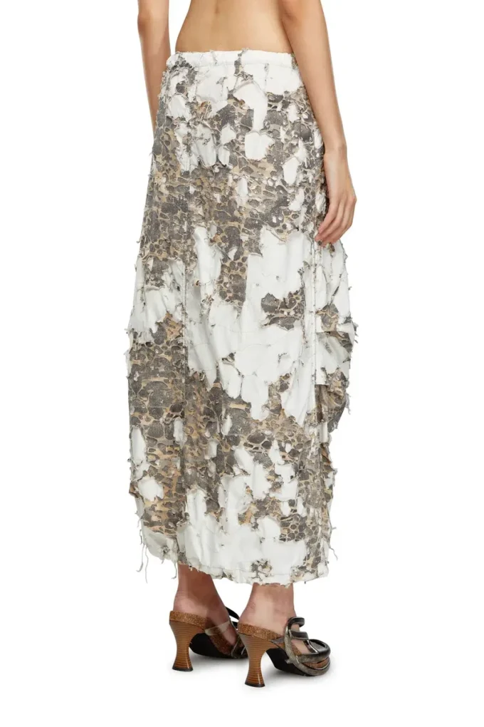 o-hockys Jupe longue avec couche camouflage déchirée