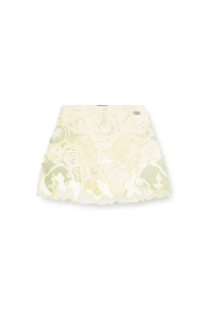 o-lane Mini-jupe en nylon avec imprimé héraldique