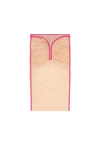 o-lyla Jupe midi transparente en tulle froncé