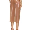 o-moni Jupe midi transparente en tulle enduit brillant