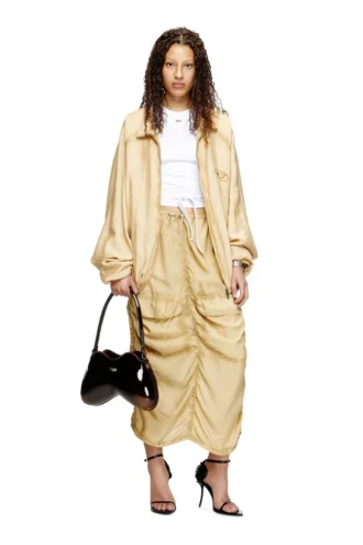 o-racle Jupe midi cargo en viscose-nylon traité
