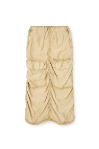 o-racle Jupe midi cargo en viscose-nylon traité