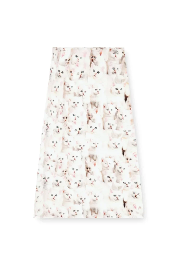 o-rchid-r1 Jupe midi en viscose avec imprimé intégral