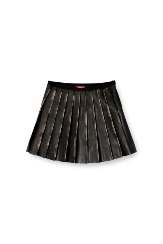 o-saka-mini Jupe courte plissée à effet vieilli