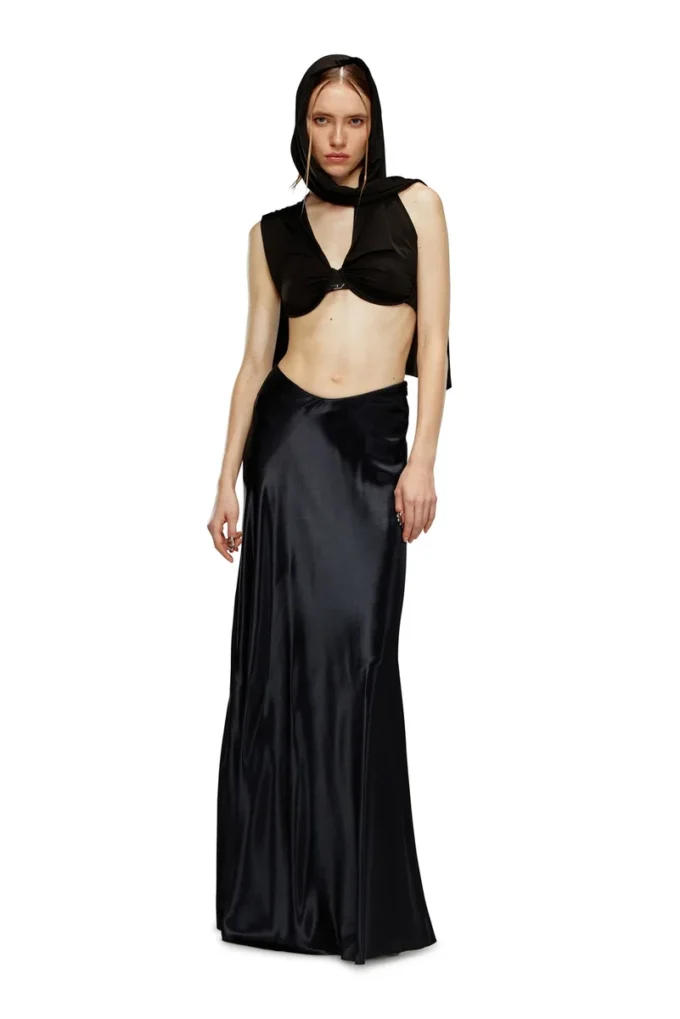 o-syren Jupe longue en satin
