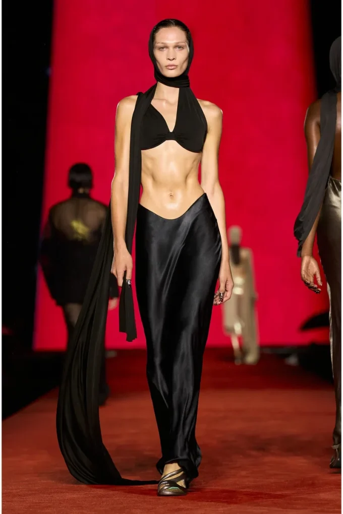 o-syren Jupe longue en satin
