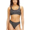 oriba-gft Bralet en coton stretch avec imprimé métallisé