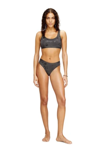 oriba-gft Bralet en coton stretch avec imprimé métallisé