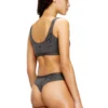 oriba-gft Bralet en coton stretch avec imprimé métallisé