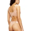 oriba-gft Bralet en coton stretch avec imprimé métallisé