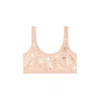 oriba-gft Bralet en coton stretch avec imprimé métallisé