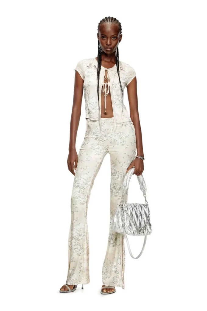 p-affal Pantalon jazz avec imprimés camouflage mélangés