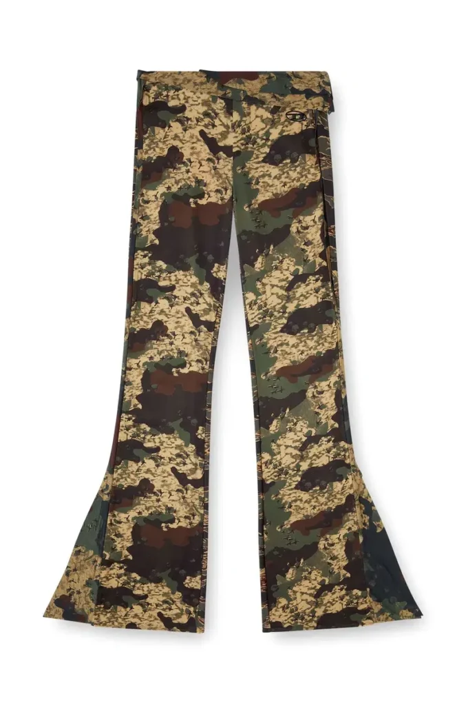 p-affal Pantalon jazz avec imprimés camouflage mélangés