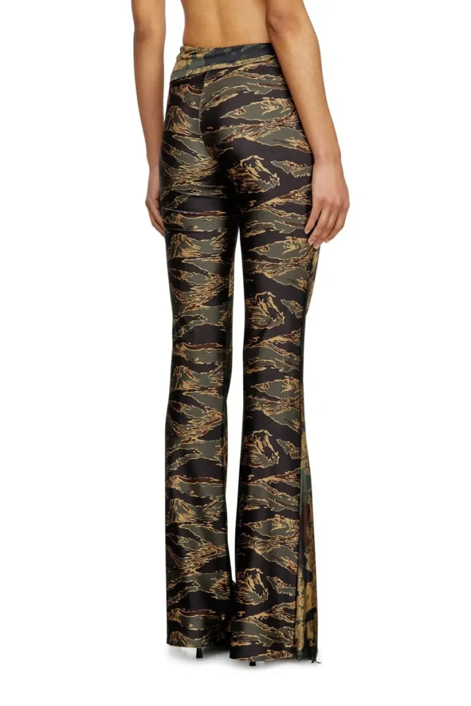 p-affal Pantalon jazz avec imprimés camouflage mélangés