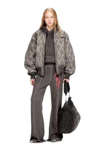 p-anta Pantalon en coton avec imprimés et clous