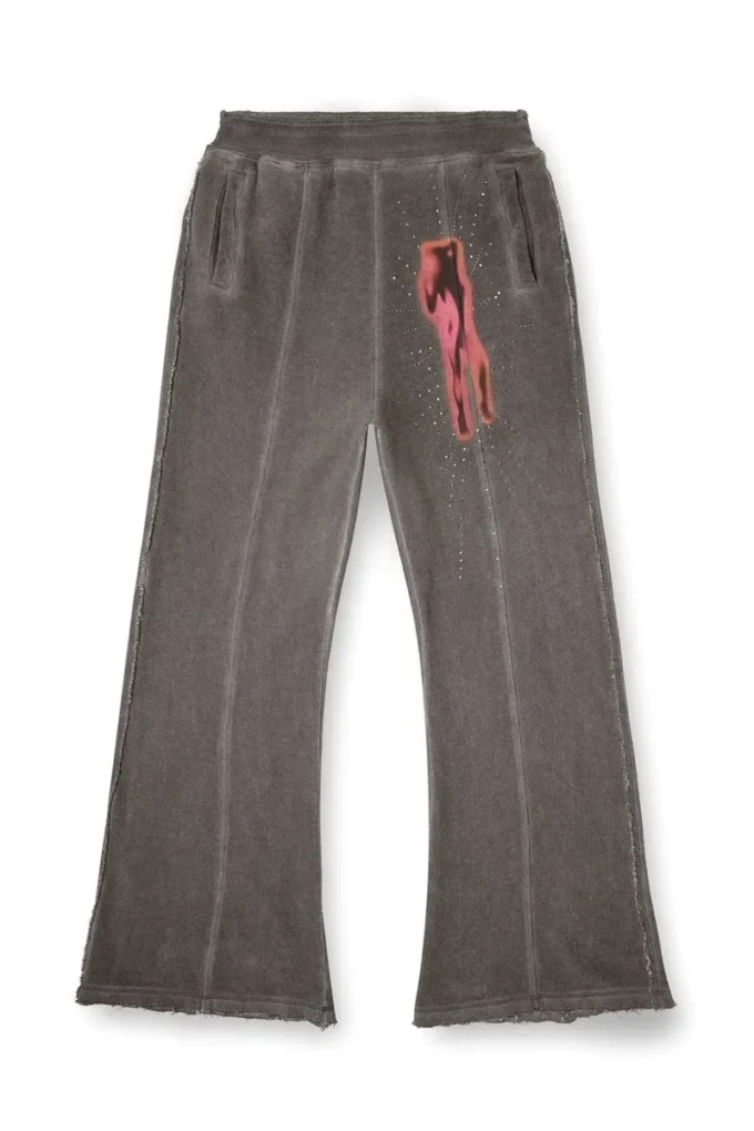 p-anta Pantalon en coton avec imprimés et clous