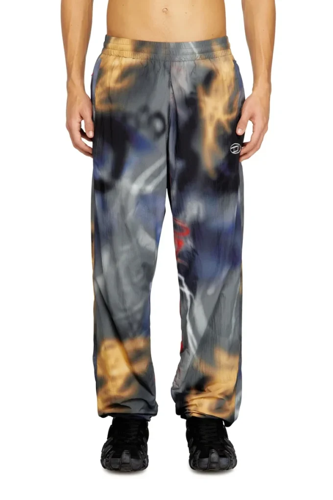 p-arelion Pantalon en nylon avec imprimé intégral