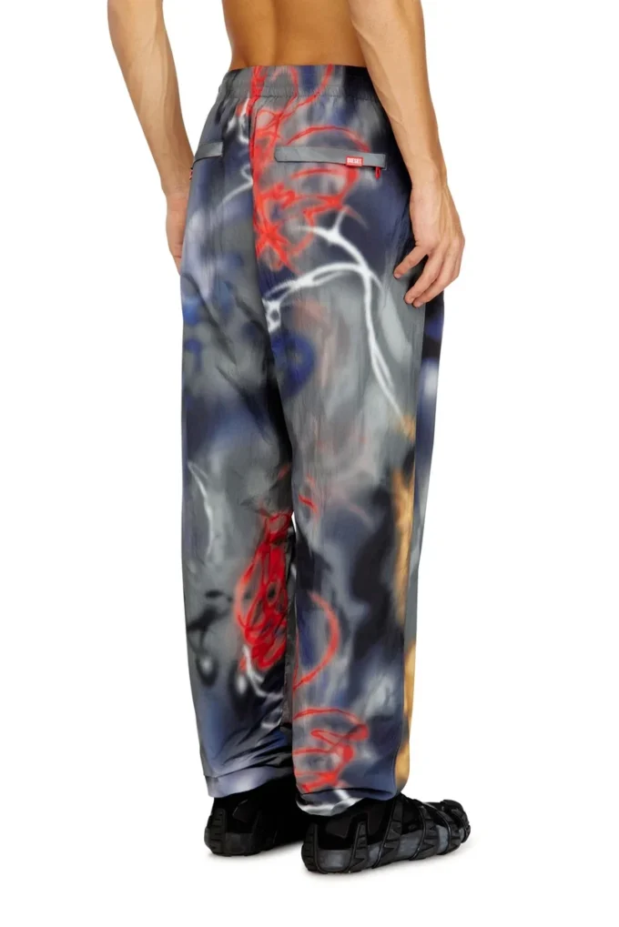 p-arelion Pantalon en nylon avec imprimé intégral