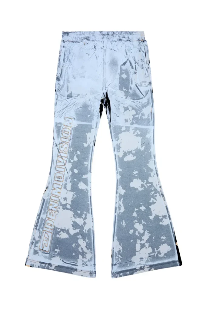 p-belb-p1 Pantalon de survêtement évasé en jersey enduit