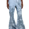 p-belb-p1 Pantalon de survêtement évasé en jersey enduit