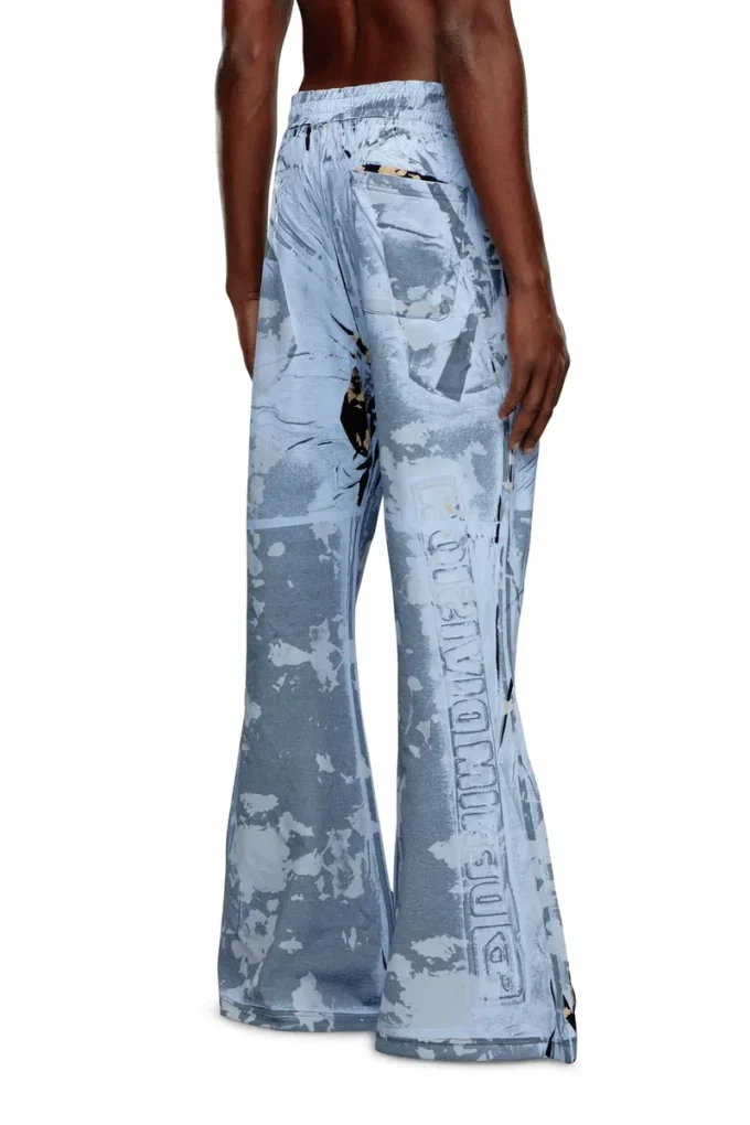 p-belb-p1 Pantalon de survêtement évasé en jersey enduit